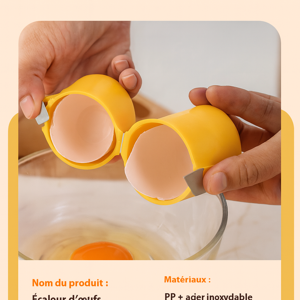 Ouvre-œuf innovant – Outil de cuisine idéal pour la préparation des œufs